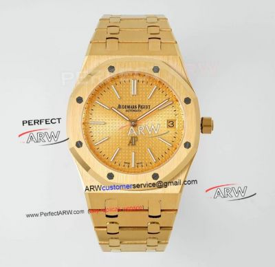IP Factory(IPF) Swiss Replica Audemars Piguet Royal Oak Extra-Thin All Yellow Gold Watch